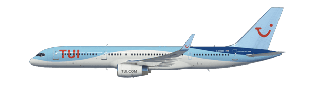 Boeing 757-200 in TUI livery